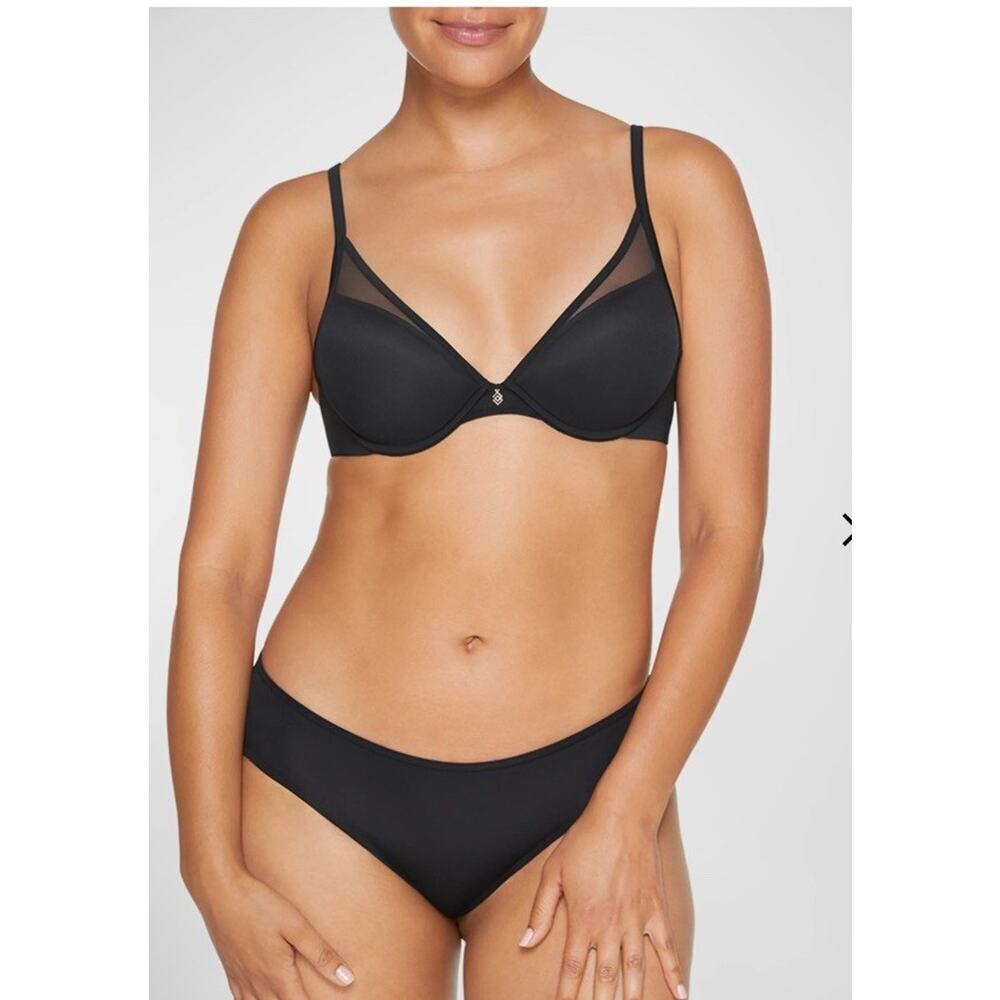 Thirdlove Classic Contour Plunge Bra Black Size 44C